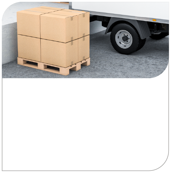 Pallet con cajas de mercancía general